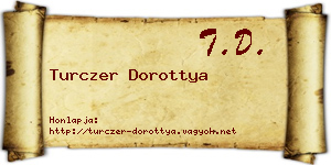 Turczer Dorottya névjegykártya